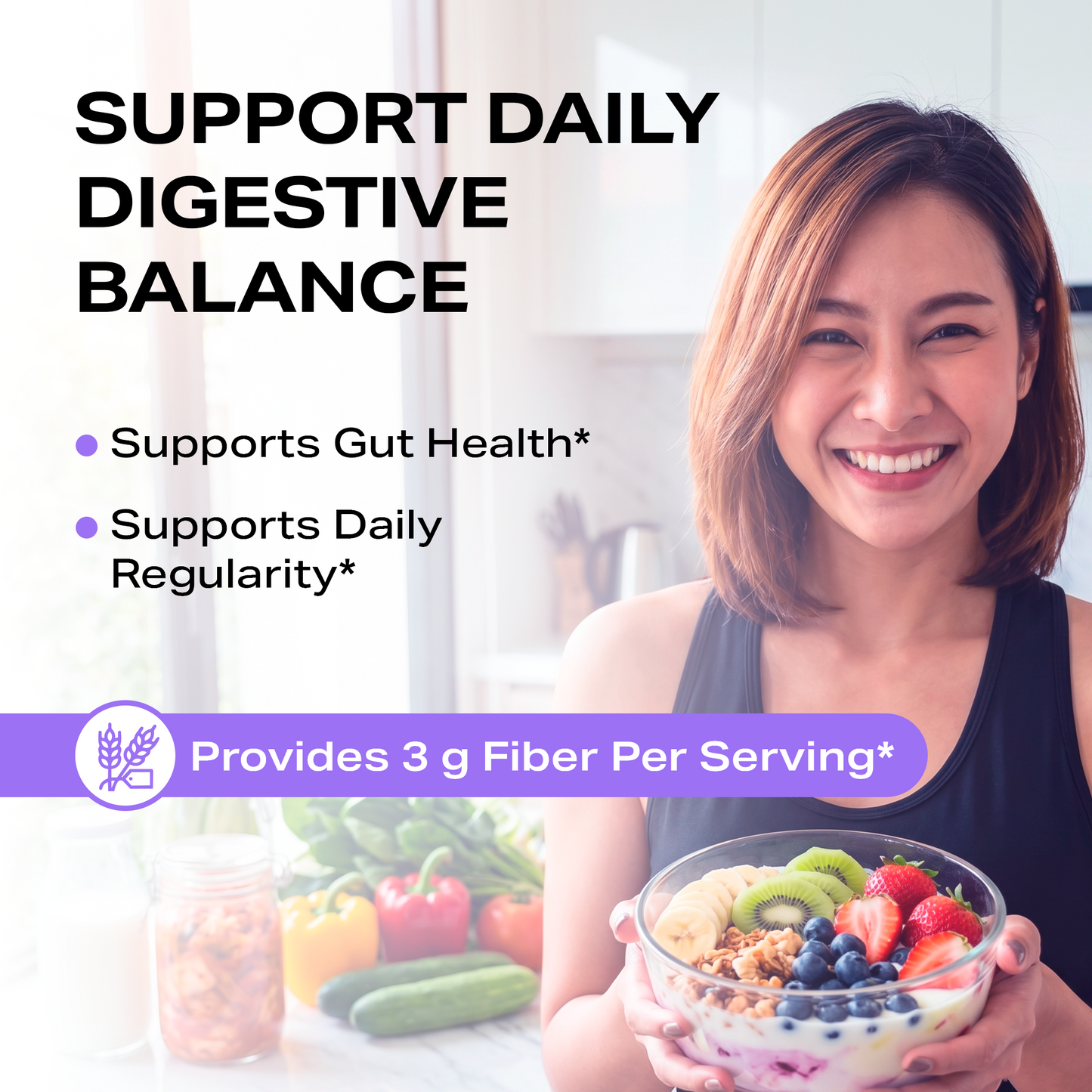 FlowCleanse FIBER Liquid Drops 60ml – Daily Fiber Support – Gut Health & Regularity Drops – Smooth Digestion Formula