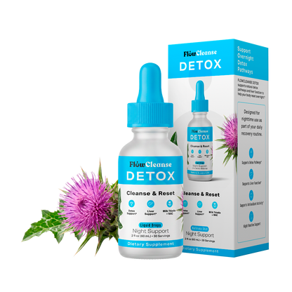 FlowCleanse DETOX Liquid Drops 60ml – Cleanse & Reset Formula – Liver & Detox Support – Daily Drops for Full Body Reset